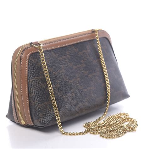 CLUTCH WITH CHAIN IN TRIOMPHE CANVAS AND 